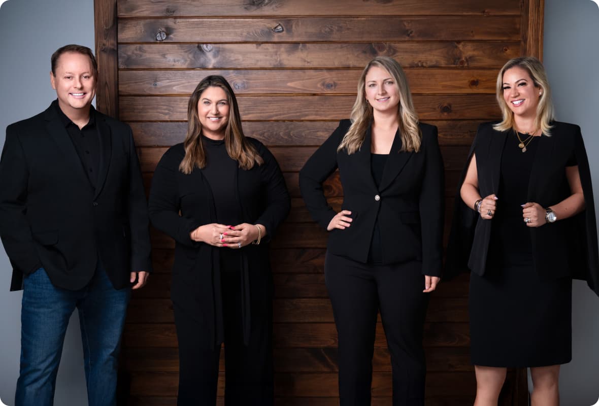 Financing team discussing a topic.